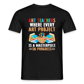 Kunstlehrer Schullehrer Lustige Kunstlehrer Scho - Männer T-Shirt - Schwarz - Vorne - AI Model Male 178 light (178cm)