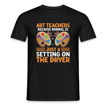 Kunstlehrer Schullehrer Lustige Kunstlehrer Scho - Männer T-Shirt - Schwarz - Vorne - AI Model Male 178 light (178cm)