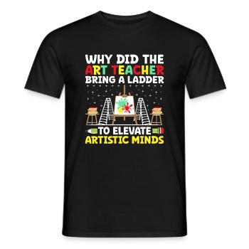 Kunstlehrer Schullehrer Lustige Kunstlehrer Scho - Männer T-Shirt - Schwarz - Vorne - AI Model Male 178 light (178cm)