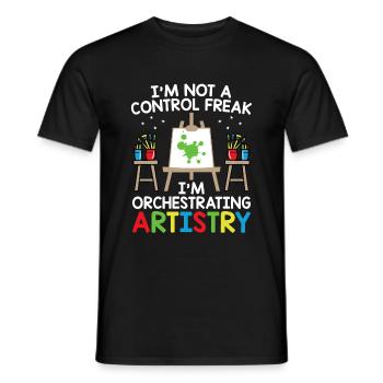 Kunstlehrer Schullehrer Lustige Kunstlehrer Scho - Männer T-Shirt - Schwarz - Vorne - AI Model Male 178 light (178cm)