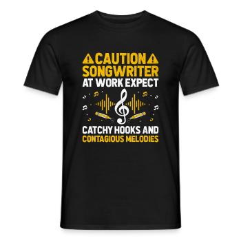 Musicien Auteur-compositeur Chanteur Musicien Musique Musique Pr - T-shirt homme - noir - Devant - AI Model Male 178 light (178cm)