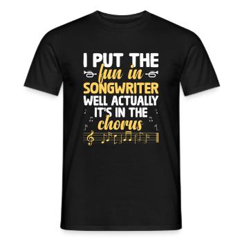 Musician Songwriter Singer Musician Music Music Pr - Men's T-Shirt - black - Front - AI Model Male 178 light (178cm)