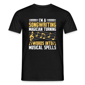 Musician Songwriter Singer Musician Music Music Pr - Men's T-Shirt - black - Front - AI Model Male 178 light (178cm)