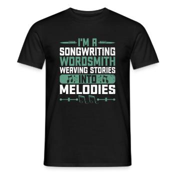 Musician Songwriter Singer Musician Music Music Pr - Men's T-Shirt - black - Front - AI Model Male 178 light (178cm)