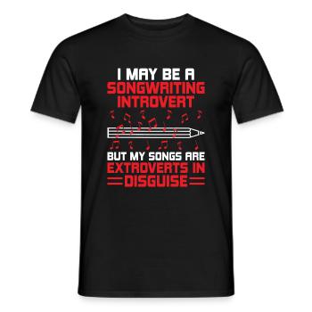 Musician Songwriter Singer Musician Music Music Pr - Men's T-Shirt - black - Front - AI Model Male 178 light (178cm)