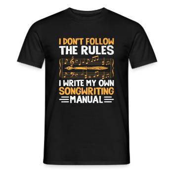 Musician Songwriter Singer Musician Music Music Pr - Men's T-Shirt - black - Front - AI Model Male 178 light (178cm)