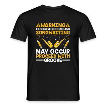 Musician Songwriter Singer Musician Music Music Pr - Men's T-Shirt - black - Front - AI Model Male 178 light (178cm)