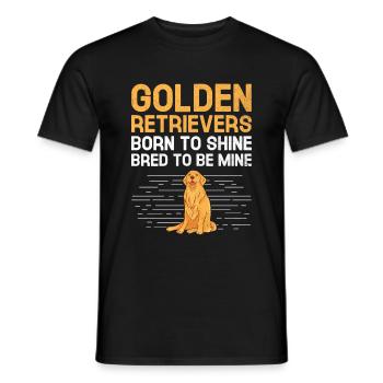 Golden Retrievers Born To Shine Bred To Be Mine GR - Men's T-Shirt - black - Front - AI Model Male 178 light (178cm)