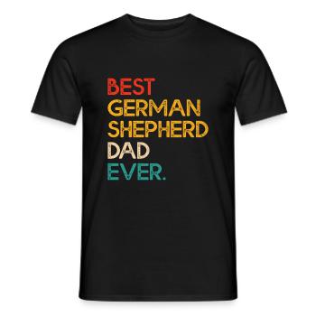 Best German Shepherd Dad Ever GSD Dog Lover - Men's T-Shirt - black - Front - AI Model Male 178 light (178cm)