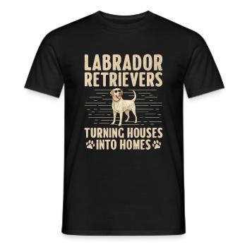 Labradors Retrievers Des Maisons En Foyers Laboratoire - T-shirt homme - noir - Devant - AI Model Male 178 light (178cm)