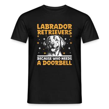 Labrador Retrievers Parce Qui A Besoin D’une Sonnette L - T-shirt homme - noir - Devant - AI Model Male 178 light (178cm)
