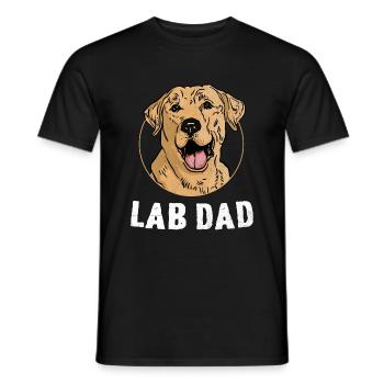 Lab Dad Labrador Retriever Labradors Dog Retriever - T-shirt homme - noir - Devant - AI Model Male 178 light (178cm)