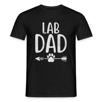 Lab Dad Labrador Retriever Labradors Dog Retriever - T-shirt homme - noir - Devant - AI Model Male 178 light (178cm)