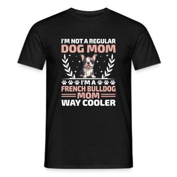Je ne suis pas une maman chien ordinaire Je suis une maman bouledogue français - T-shirt homme - noir - Devant - AI Model Male 178 light (178cm)