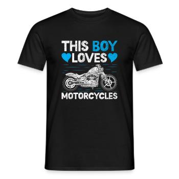 Ce garçon aime les motos Moto - T-shirt homme - noir - Devant - AI Model Male 178 light (178cm)