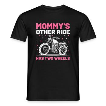 Mommy's Other Ride Has Two Wheels Motorcycle Motor - Men's T-Shirt - black - Front - AI Model Male 178 light (178cm)