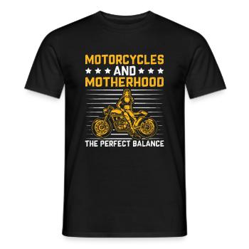 Motorcycles And Motherhood The Perfect Balance - Men's T-Shirt - black - Front - AI Model Male 178 light (178cm)