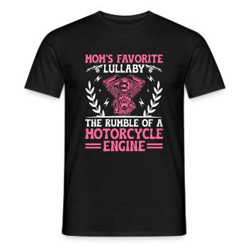 La berceuse préférée de maman : le grondement d’une moto - T-shirt homme - noir - Devant - AI Model Male 178 light (178cm)