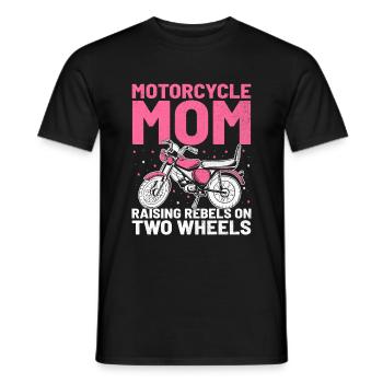 Motorcycle Mom Raising Rebels On Two Wheels - Men's T-Shirt - black - Front - AI Model Male 178 light (178cm)