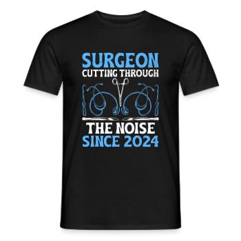 Chirurg durchbricht den Lärm seit dem Anstieg im Jahr 2024 - Männer T-Shirt - Schwarz - Vorne - AI Model Male 178 light (178cm)