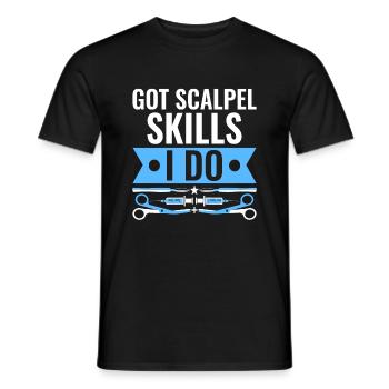Habe Skalpell-Fähigkeiten, die ich als Chirurg chirurgische Chirurgie mache - Männer T-Shirt - Schwarz - Vorne - AI Model Male 178 light (178cm)