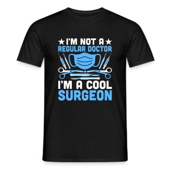 Ich bin kein normaler Arzt, ich bin ein cooler Chirurg, Chirurg - Männer T-Shirt - Schwarz - Vorne - AI Model Male 178 light (178cm)