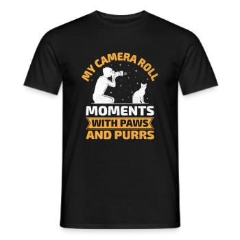 Chat Photographes Chat Amoureux Des Chats Photo - T-shirt homme - noir - Devant - AI Model Male 178 light (178cm)