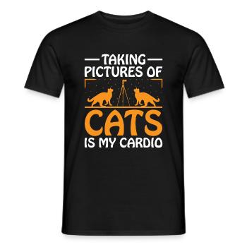 Chat Photographes Chat Amoureux Des Chats Photo - T-shirt homme - noir - Devant - AI Model Male 178 light (178cm)