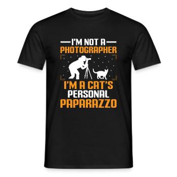 Chat Photographes Chat Amoureux Des Chats Photo - T-shirt homme - noir - Devant - AI Model Male 178 light (178cm)