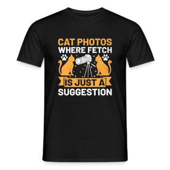 Cat Photographers Cat Lovers Photograpy Cats Photo - Men's T-Shirt - black - Front - AI Model Male 178 light (178cm)