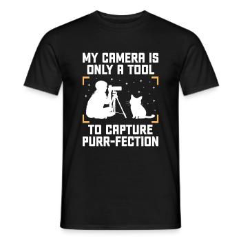Chat Photographes Chat Amoureux Des Chats Photo - T-shirt homme - noir - Devant - AI Model Male 178 light (178cm)