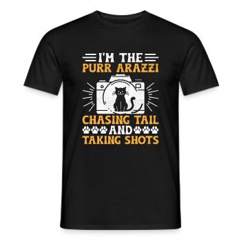 Chat Photographes Chat Amoureux Des Chats Photo - T-shirt homme - noir - Devant - AI Model Male 178 light (178cm)
