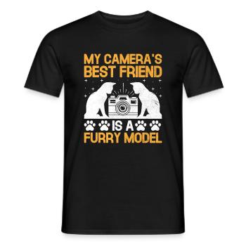 Cat Photographers Cat Lovers Photograpy Cats Photo - Men's T-Shirt - black - Front - AI Model Male 178 light (178cm)