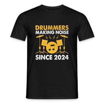 Batteurs faisant du bruit depuis 2024 Tambour Dru - T-shirt homme - noir - Devant - AI Model Male 178 light (178cm)