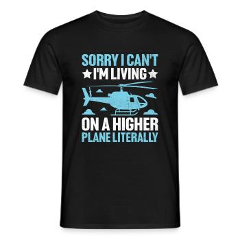 Désolé, je ne peux pas, je vis sur un plan supérieur, littéral - T-shirt homme - noir - Devant - AI Model Male 178 light (178cm)