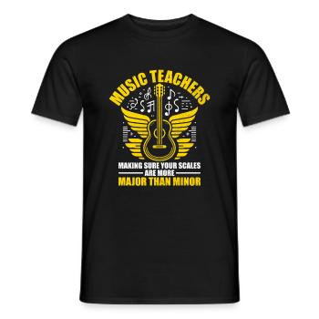 Music Teachers Making Sure Your Scales Are More Th - Men's T-Shirt - black - Front - AI Model Male 178 light (178cm)