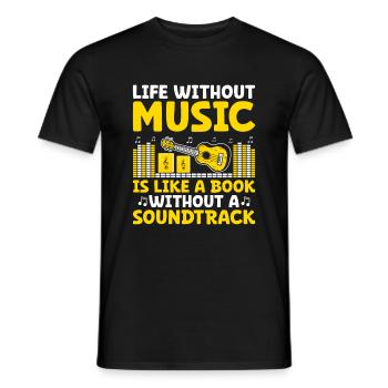 La vie sans musique est comme un livre sans sonorité - T-shirt homme - noir - Devant - AI Model Male 178 light (178cm)