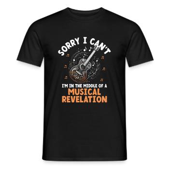 Sorry I Can't I'm In The Middle Of A Musical Revel - Men's T-Shirt - black - Front - AI Model Male 178 light (178cm)
