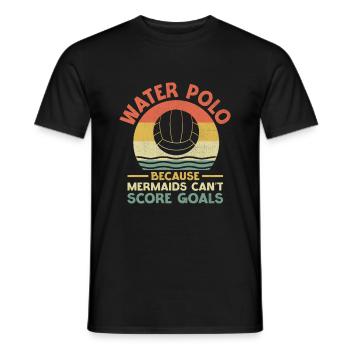 Wasserball, weil Meerjungfrauen keine Tore schießen können Aqua - Männer T-Shirt - Schwarz - Vorne - AI Model Male 178 light (178cm)