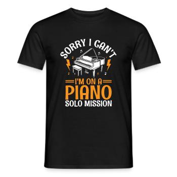 Sorry I Can't I'm On A Piano Solo Mission Pianist - Männer T-Shirt - Schwarz - Vorne - AI Model Male 178 light (178cm)