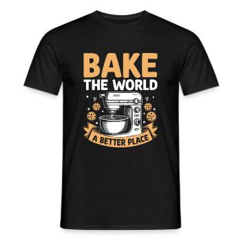 Cuire le monde A Better Place Boulanger Pâtisserie Pâtisserie - T-shirt homme - noir - Devant - AI Model Male 178 light (178cm)