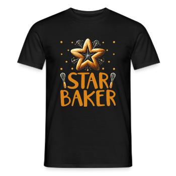 Star Baker Backen Gebäck Brot Backen Kuchen Bäcker - Männer T-Shirt - Schwarz - Vorne - AI Model Male 178 light (178cm)