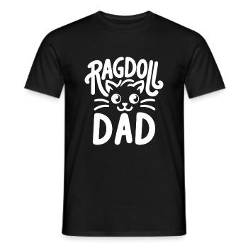 Ragdoll Papa Ragdolls Besitzer Katzenliebhaber - Männer T-Shirt - Schwarz - Vorne - AI Model Male 178 light (178cm)