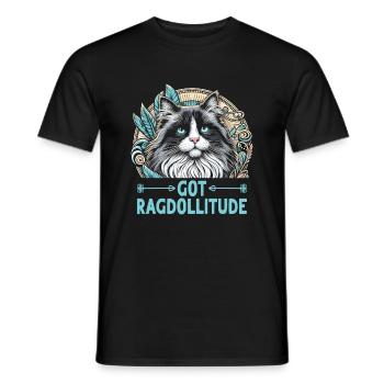 Got Ragdollitude Ragdoll Ragdolls Katzenliebhaber - Männer T-Shirt - Schwarz - Vorne - AI Model Male 178 light (178cm)
