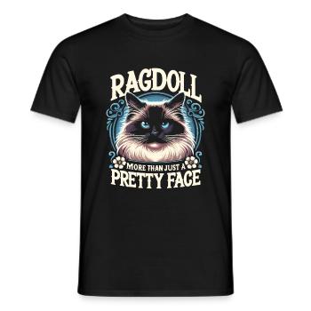 Ragdoll Plus qu’un joli visage Ragdolls Cat - T-shirt homme - noir - Devant - AI Model Male 178 light (178cm)