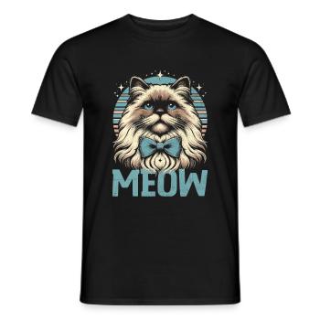Meow Ragdoll Cat Lover Ragdolls Cats - Men's T-Shirt - black - Front - AI Model Male 178 light (178cm)