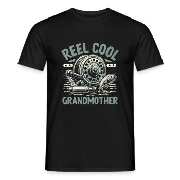 Moulinet Cool Grand-mère Pêche à l’achigan Pêcheur Fisherma - T-shirt homme - noir - Devant - AI Model Male 178 light (178cm)