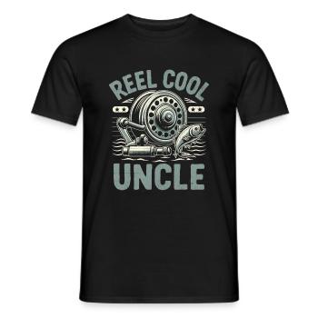 Moulinet Cool Uncle Fishing Angler Pêcheur Pêcheurs - T-shirt homme - noir - Devant - AI Model Male 178 light (178cm)