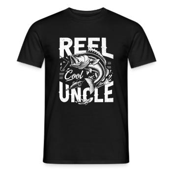 Moulinet Cool Uncle Fishing Angler Pêcheur Pêcheurs - T-shirt homme - noir - Devant - AI Model Male 178 light (178cm)