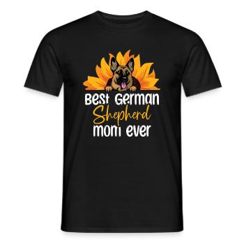 Beste Deutsche Schäferhund-Mama aller Zeiten Hundeliebhaber GSD - Männer T-Shirt - Schwarz - Vorne - AI Model Male 178 light (178cm)